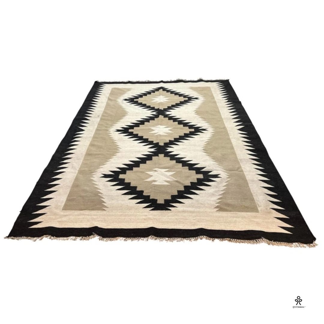 Southwest Navajo Kilim Wool Rug Handwoven Native American Aztec Large Area Rug