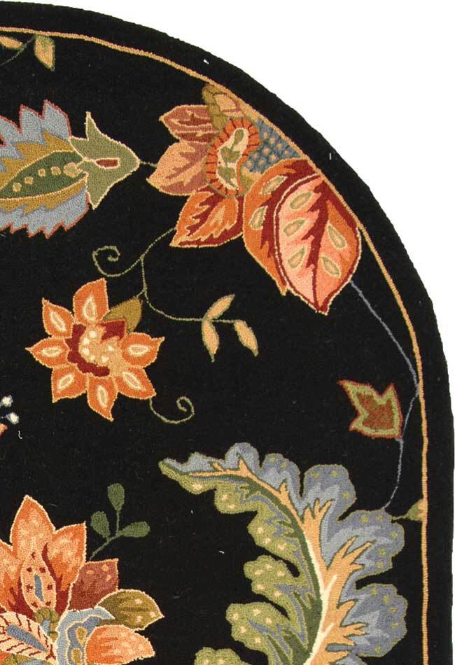 Safavieh Chelsea BLACK 7′-6″ X 9′-6″ Oval Area Rug – HK306B-8OV