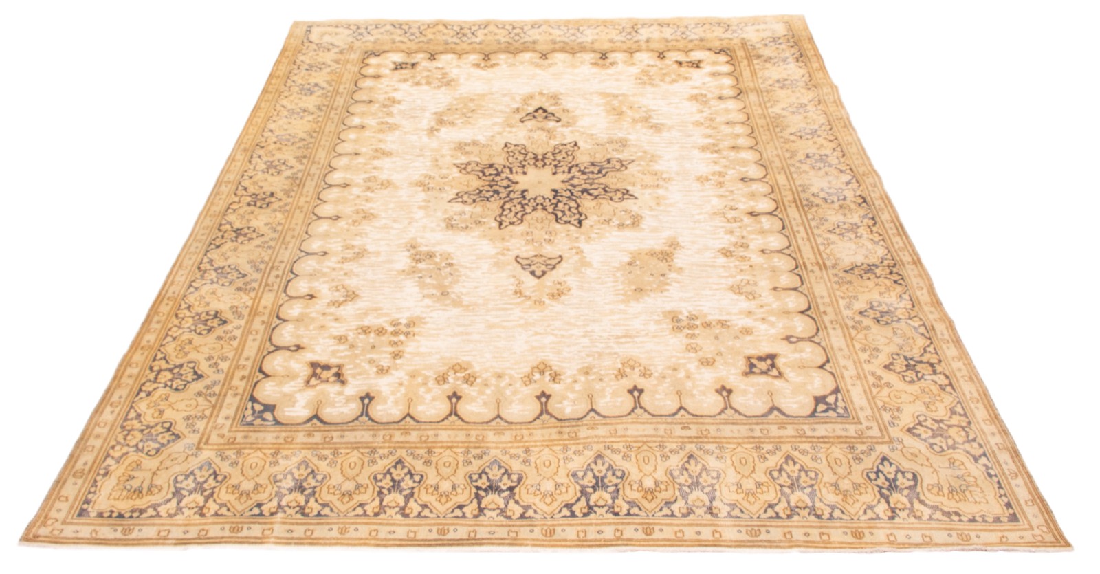 Traditional Vintage Hand-Knotted Area Rug 9’1″ x 12’6″ Oriental Wool Carpet