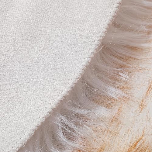 Faux Fur Rug Sheepskin Shag Fluffy Fuzzy 3×4 ft Rugs for Bedroom Bedside Bed