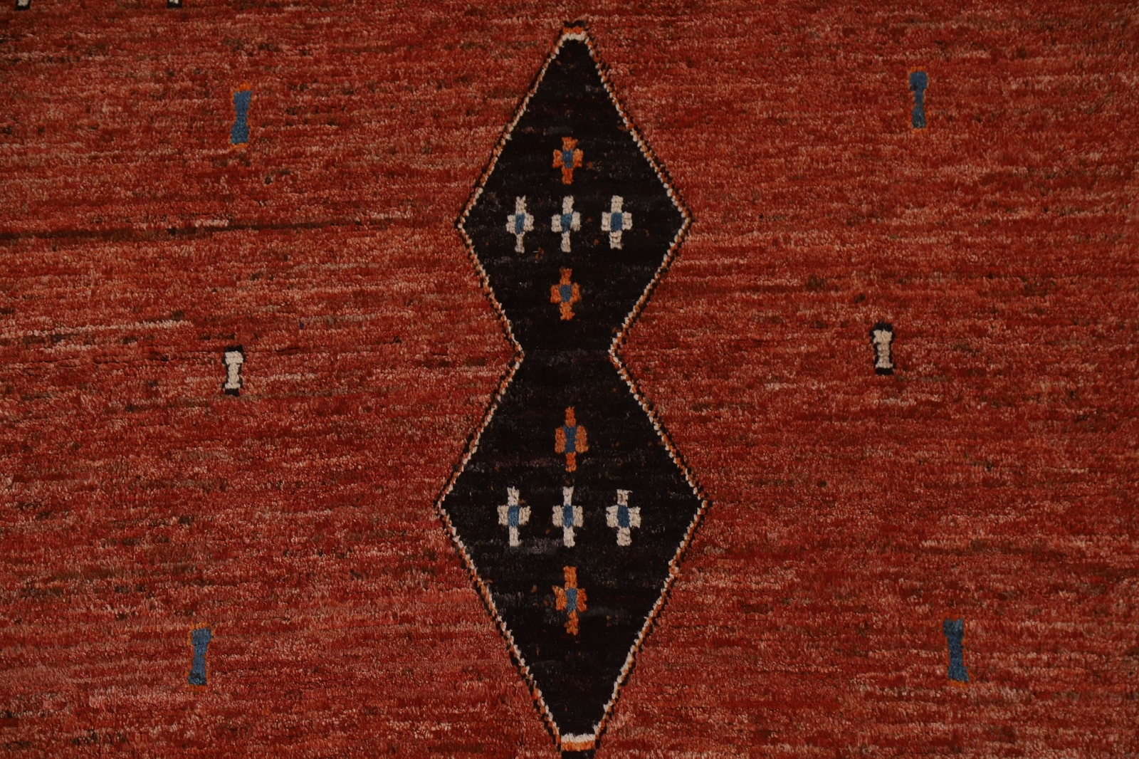 Tribal Rust Moroccan Abstract Oriental Area Rug 7’x10′ Hand-knotted Wool Carpet