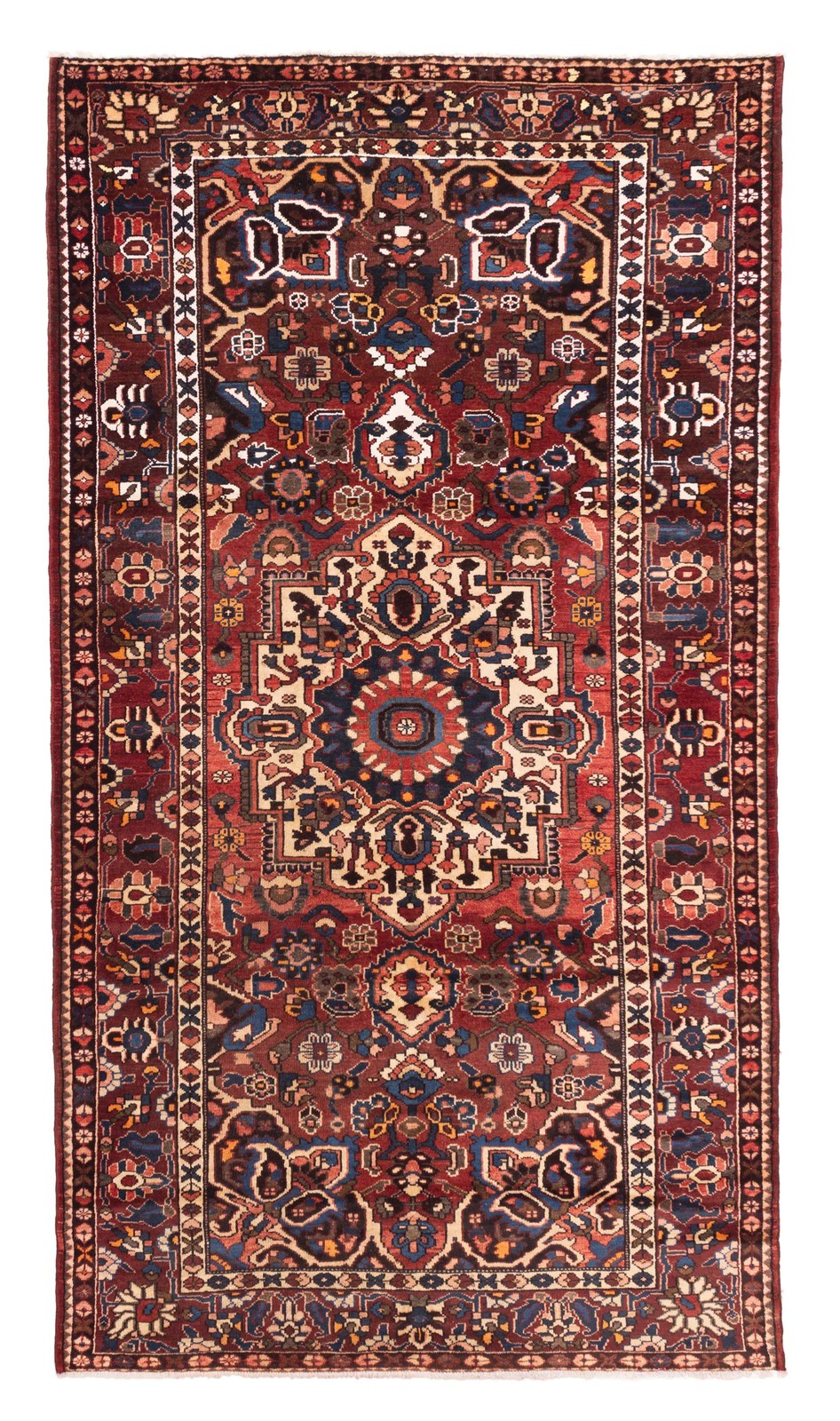 Vintage 5’6″ x 10’2″ Traditional Hand Knotted Vegetable Dye Wool Area Rug