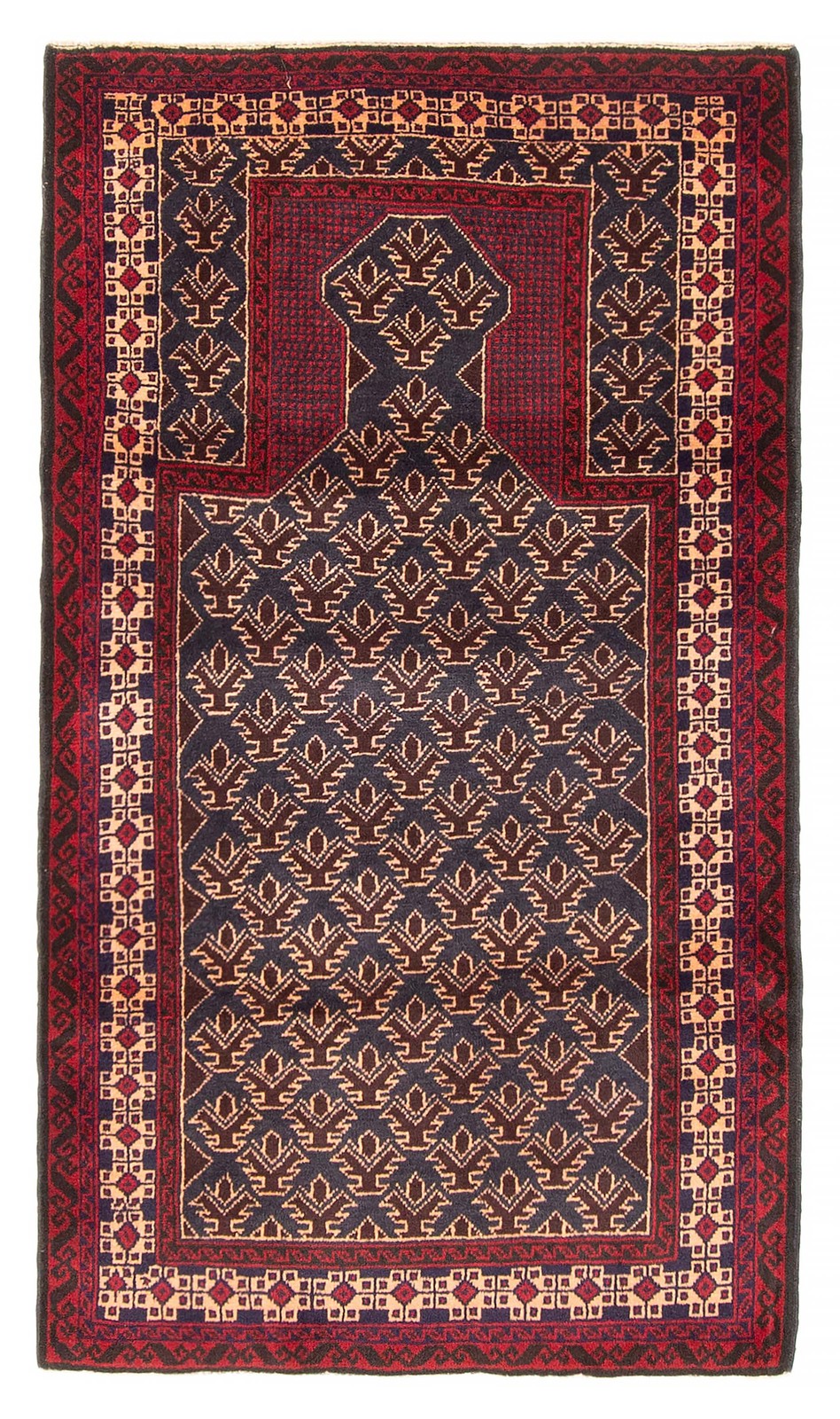 Traditional Vintage Hand-Knotted Oriental Carpet 2’11” x 5’1″ Wool Area Rug