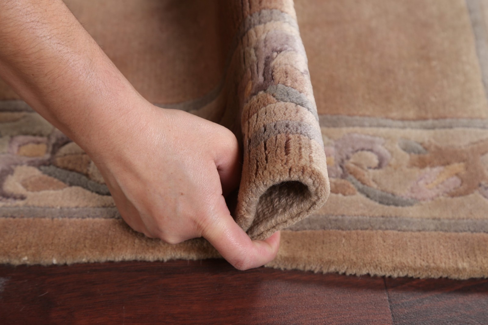 Nepalese Oriental Accent Rug 3×5 Handmade Wool Modern Style Carpet for Foyer