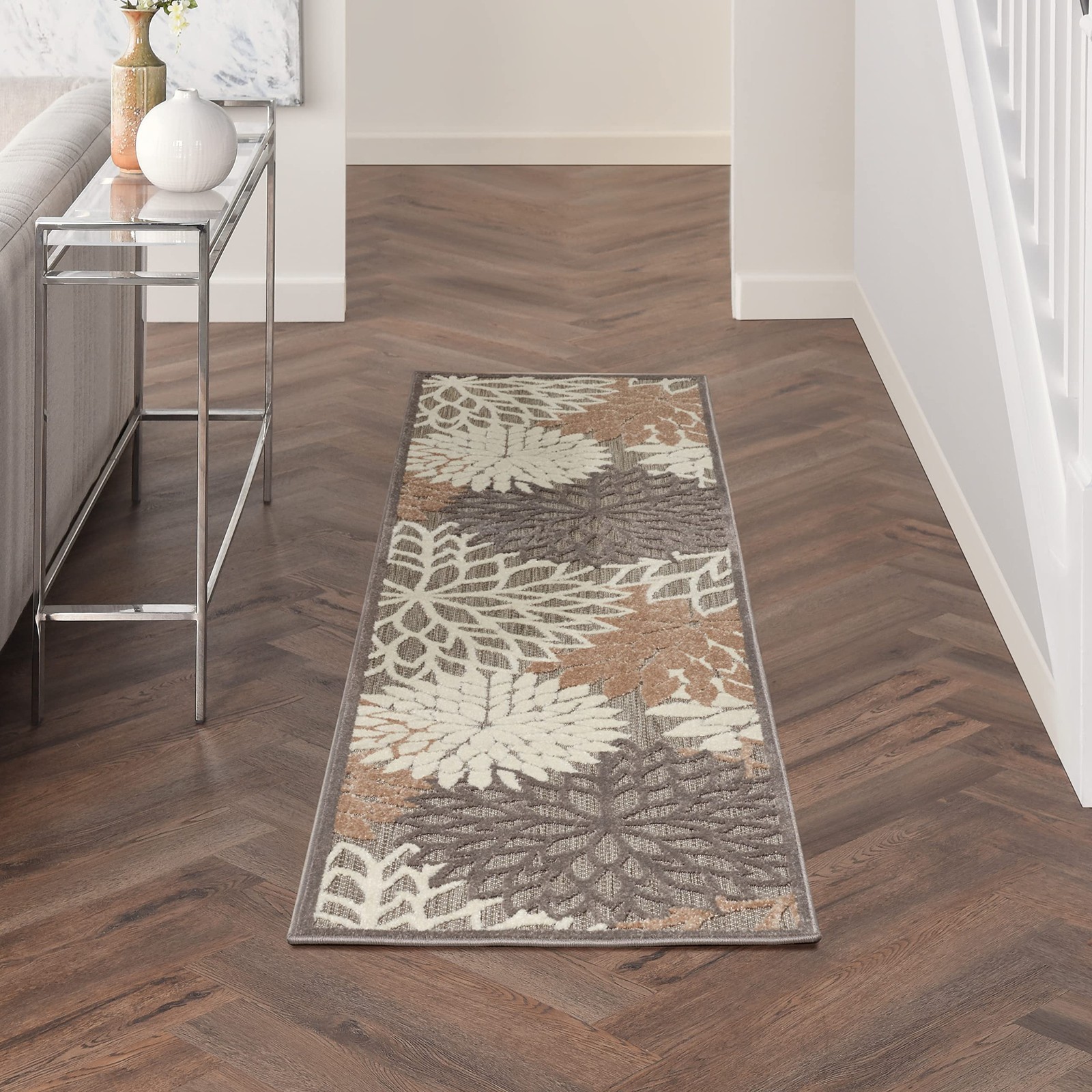 Home Aloha Natural 2′ x 6′ Area Rug – Easy Clean, Non Shedding, Bed Room, Liv…