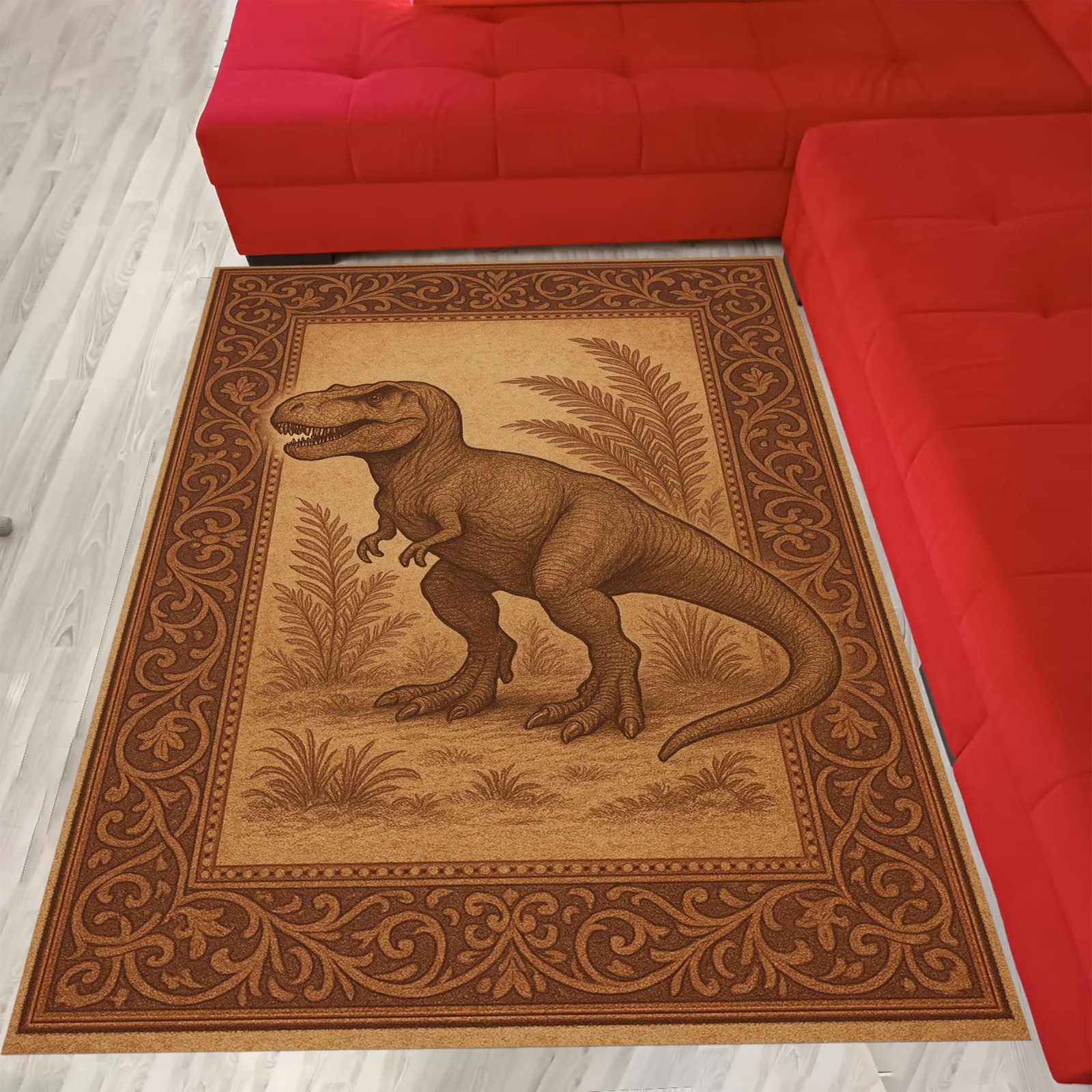 Dinosaurs rug, dinosaur fossil rug, animal fossil rug, dinosaur print rug