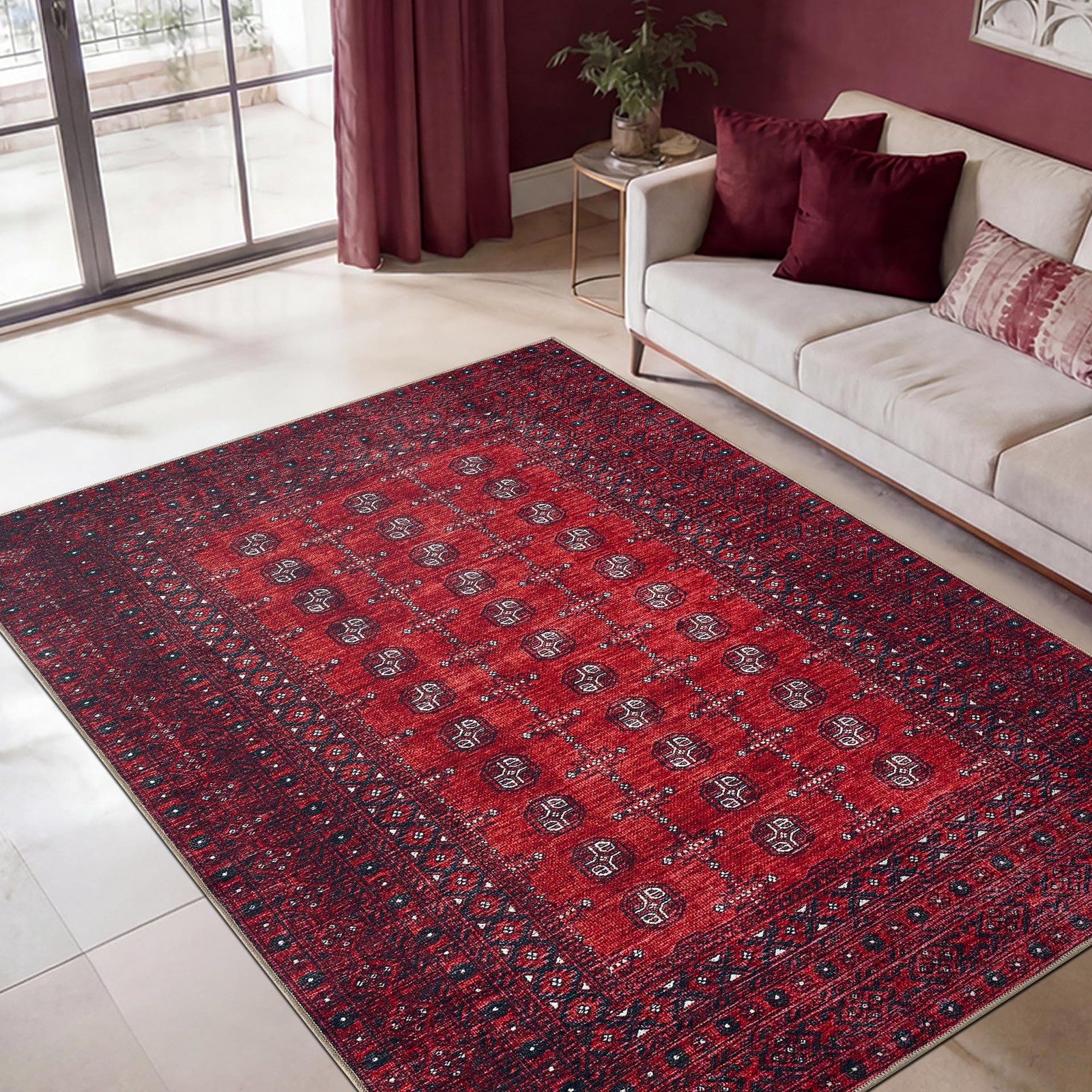 Keen Home Design Machine Washable Area Rugs with Non-Slip Backing, Ideal for Hal