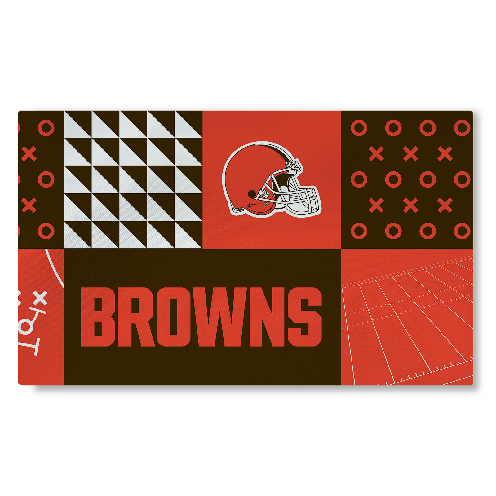 Northwest NFL Cleveland Browns Colorblock Washable Area Living Rug, 36″ X 60″