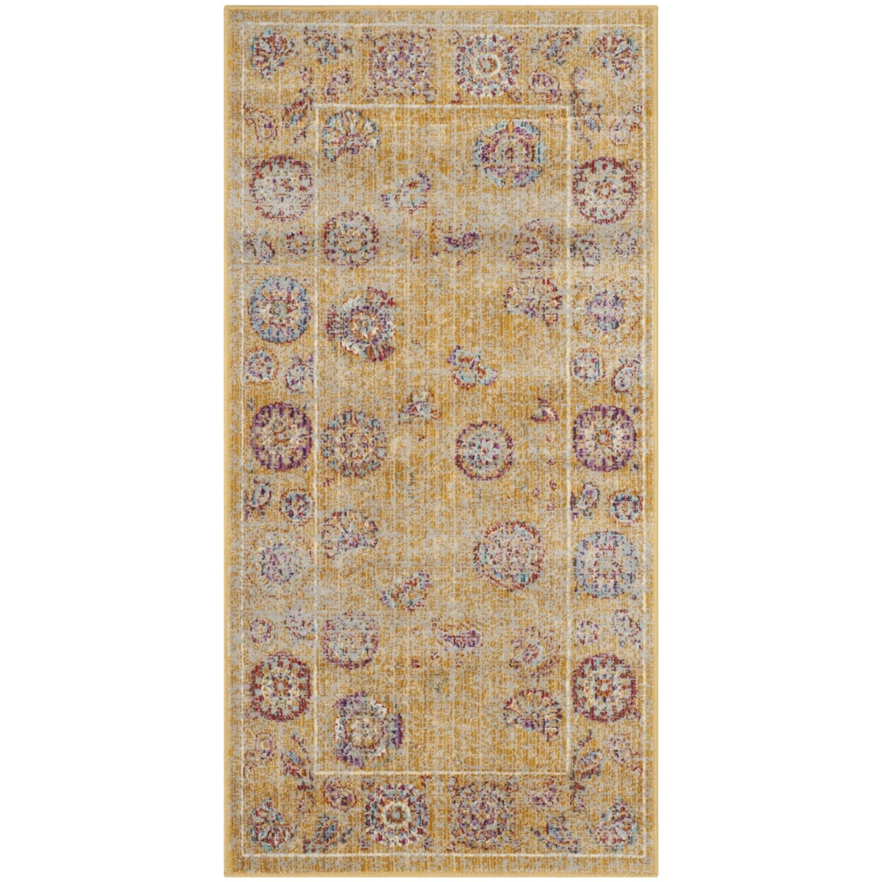 SAFAVIEH Sevilla Collection SEV812E Gold / Multi Rug
