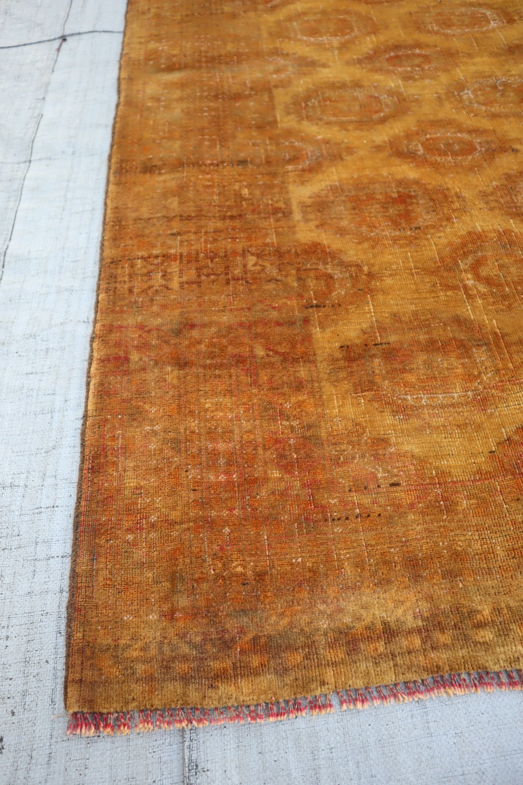 Antique Turkmen Tribal Saruq Rug 4×6 ft Handmade Nomadic Art Wool Low Pile Rug