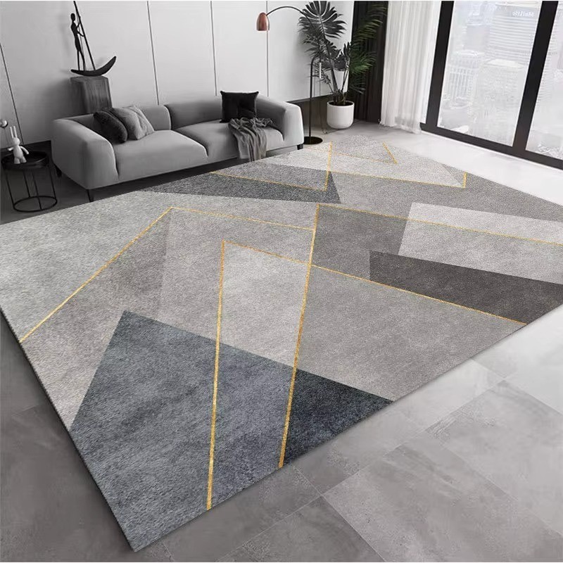 VIKAMA Nordic modern geometric large area anti-fouling crystal velvet carpet