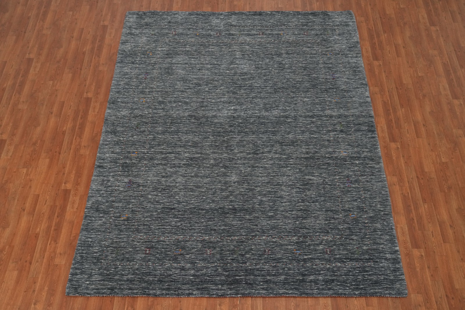 Tribal Gabbeh Handmade Living Room Area Rug 8×10 Gray Wool Oriental Carpet
