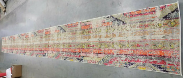 LIGHT GREY / MULTI 2′-2″ X 22′ Damaged Rug Reduced Price 1172601155 MNC222G-222