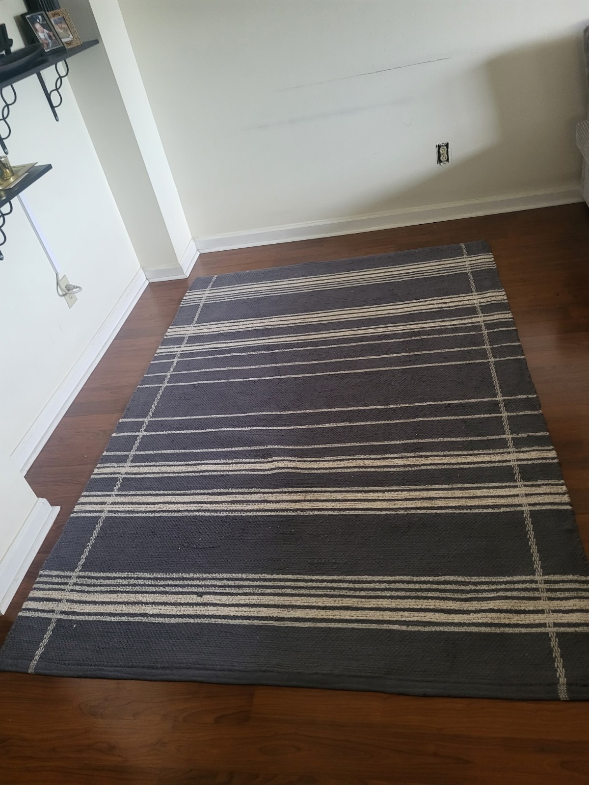 Hearth & Hand With Magnolia Area Rug (Dark Gray Stripe 5 Ft x 7Ft