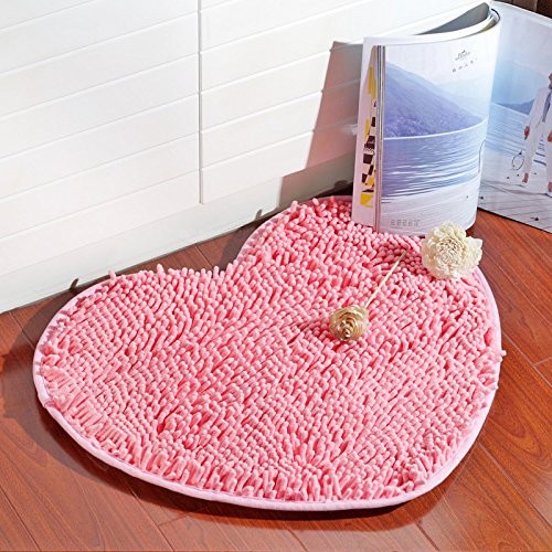2 Pack Valentine’s Day Heart Shaped Rug, Love Decorative Floor Mat, Non-Slip …