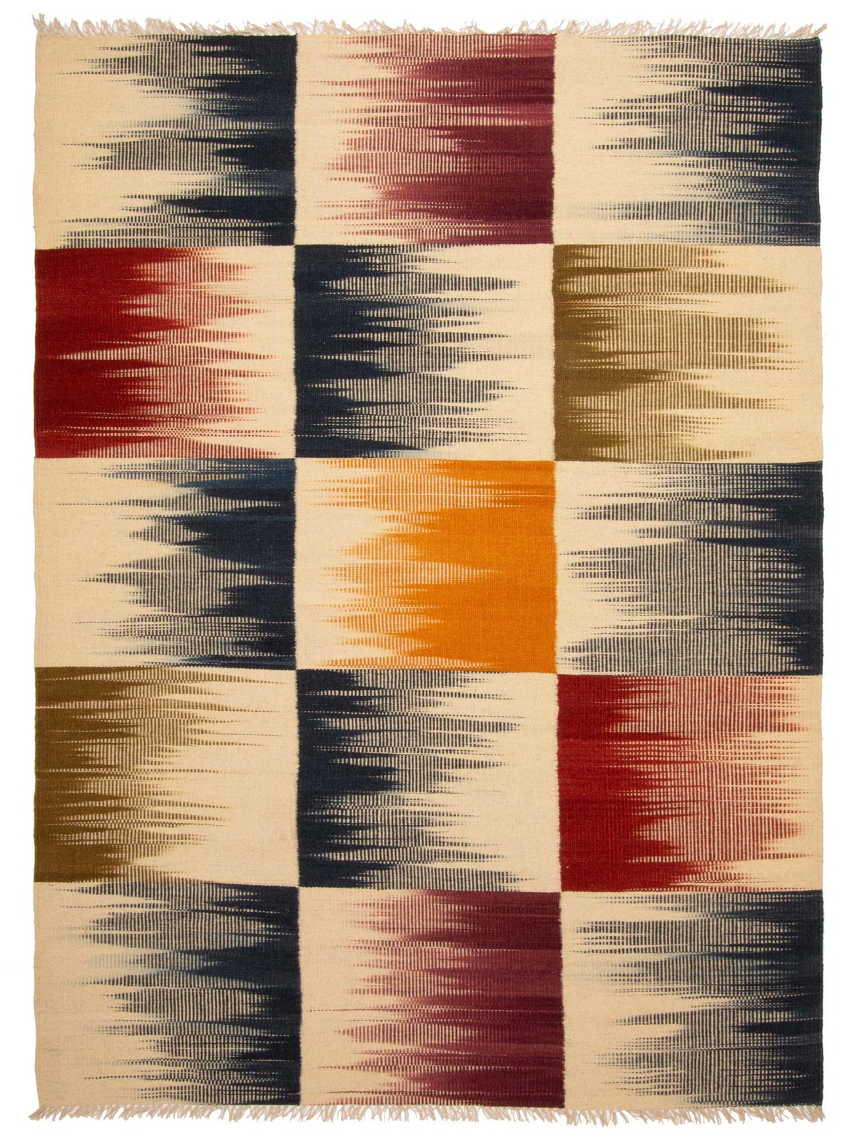 Vintage Hand Woven Area Rug 5’9″ x 7’9″ Traditional Wool Oriental Carpet
