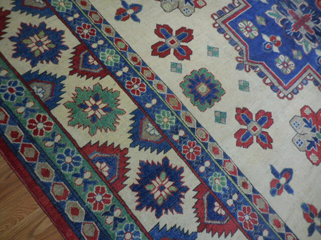 VGE DYE TURKIS CAUCASIAN GEOMETRIC TRANSITIONAL DESIGN 13×13 FT ORIENTAL RUG