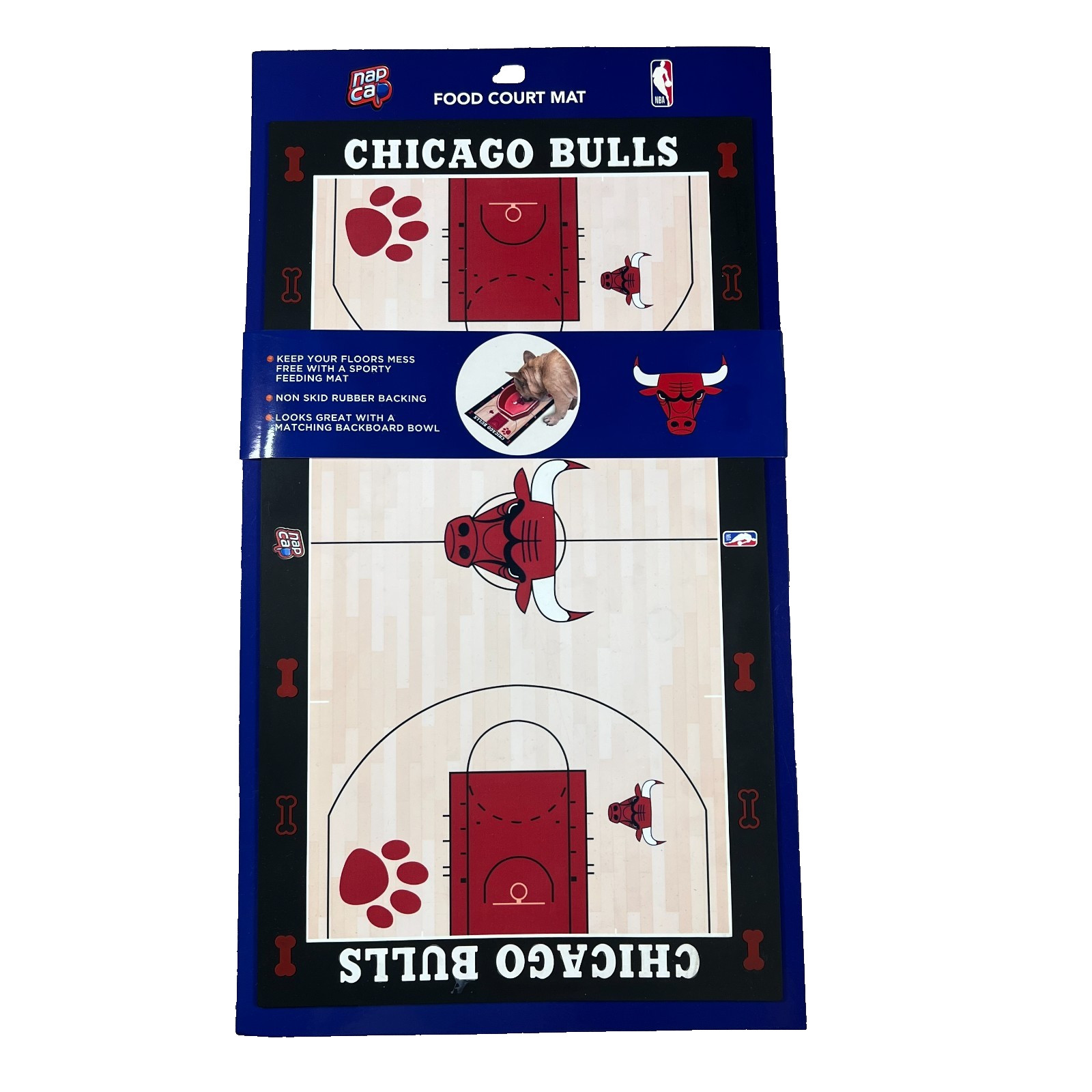 NBA Nap Cap Chicago Bulls Team Series Basketball Dog Food Court Mat NWB