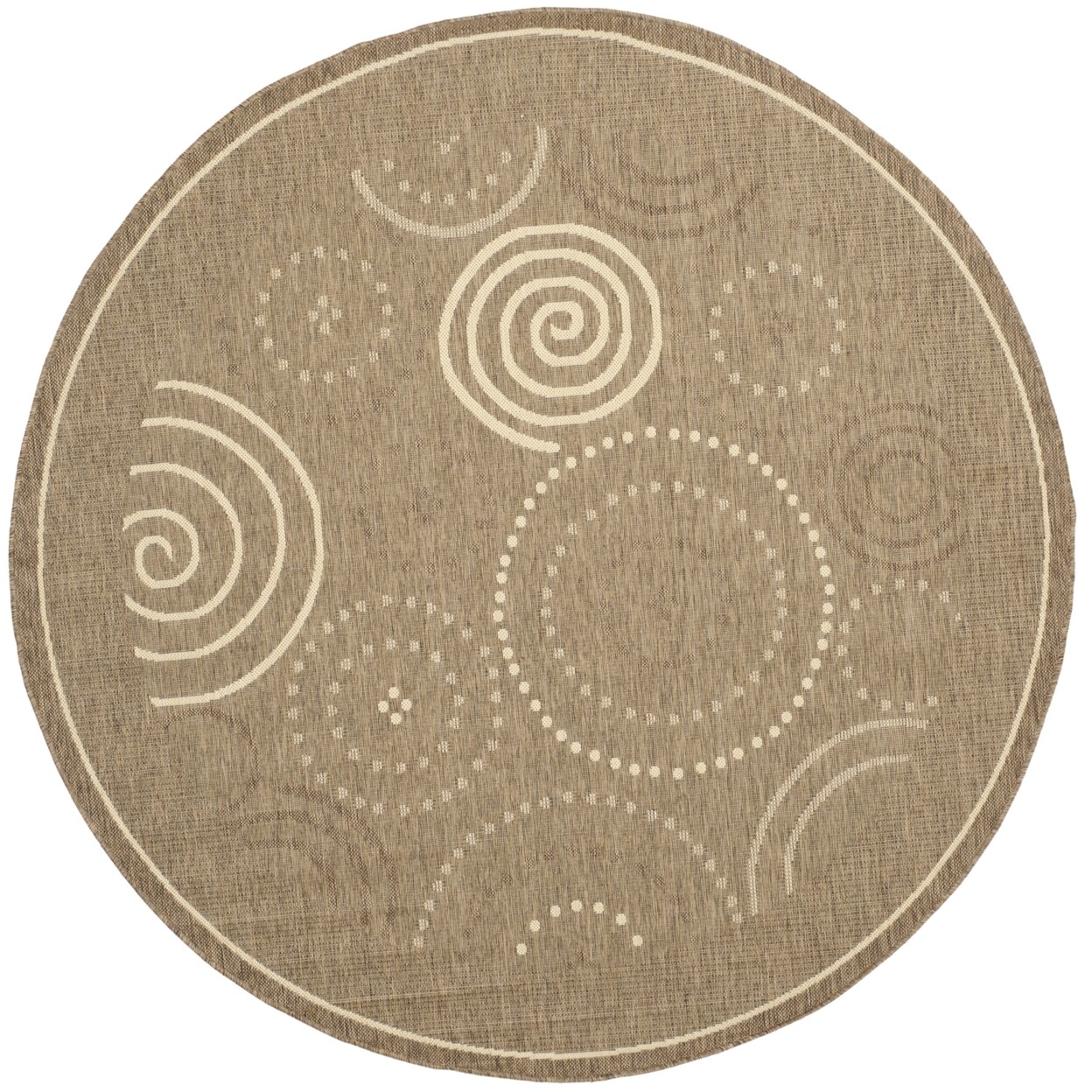 SAFAVIEH Outdoor CY1906-3009 Courtyard Brown / Natural Rug