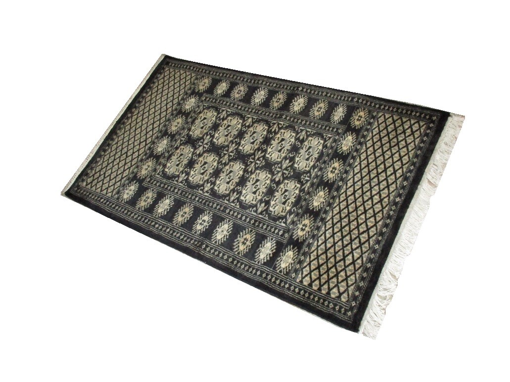 Bokhara Hand Knotted Silk Wool Rug 31 x 48 inches