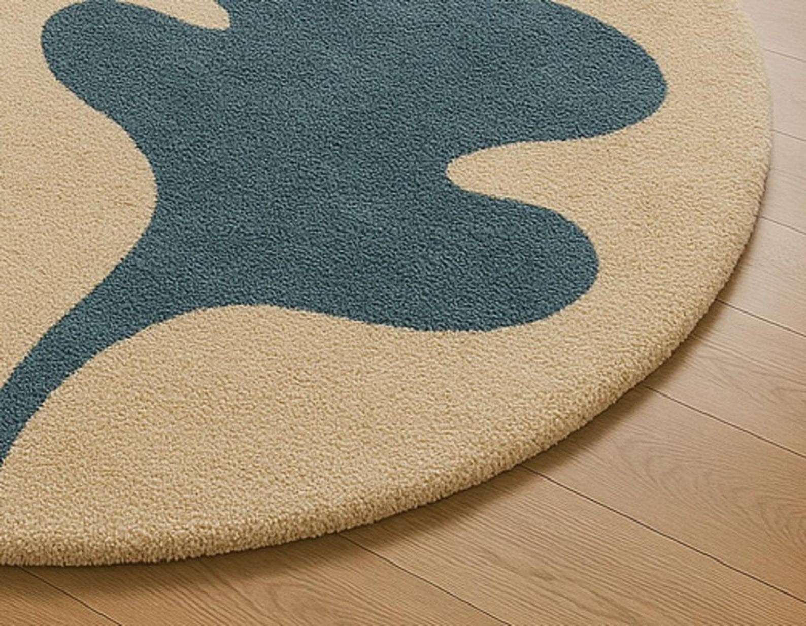 Floral Hand Tufted Hand Made Rug Rounded Area Rug Customized 4X4 5X5 6X6 7X7 FT