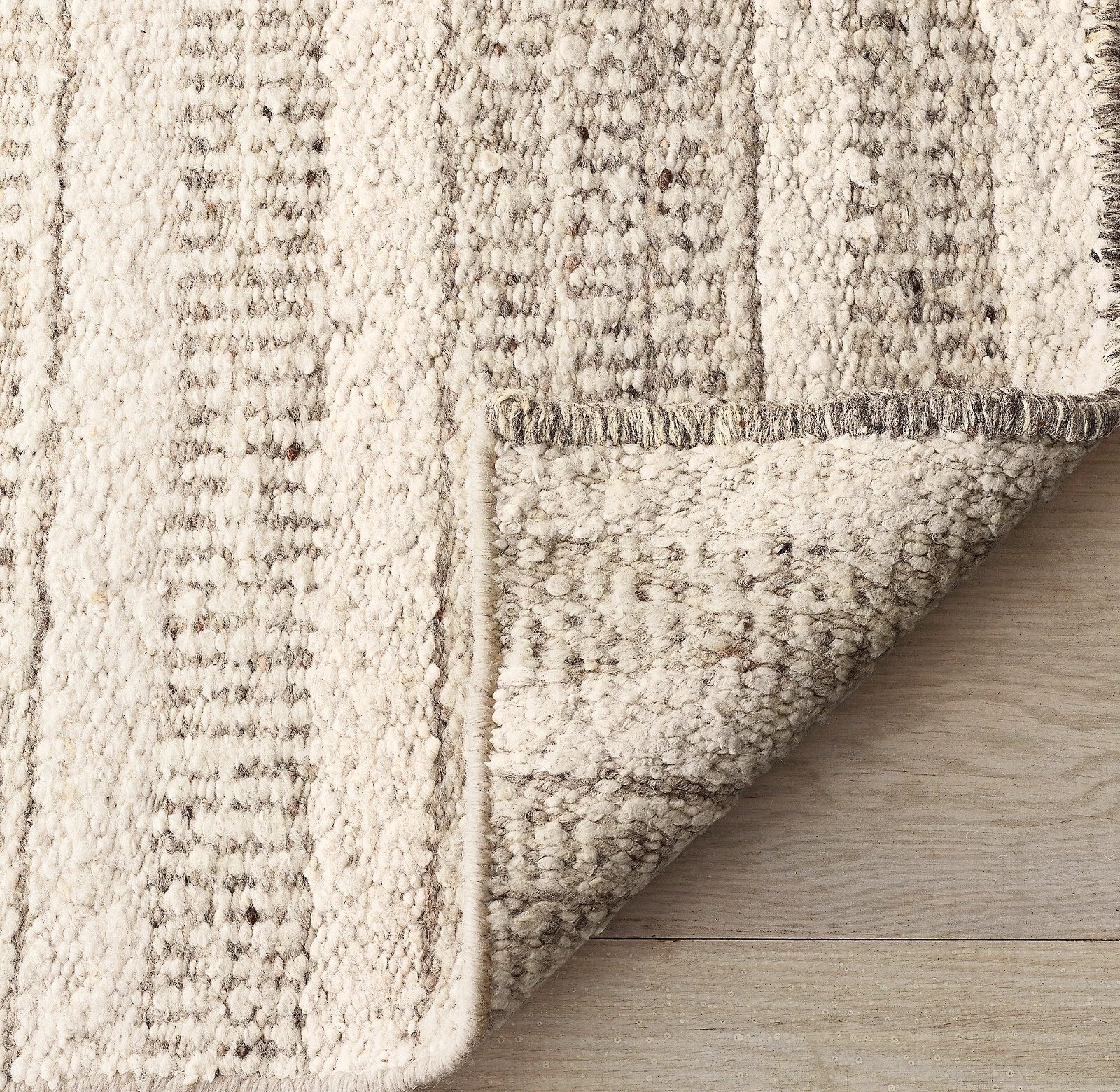 New Color Natural/Flax Handmade Moroccan Berber Wool Rug Design Carpet Rug
