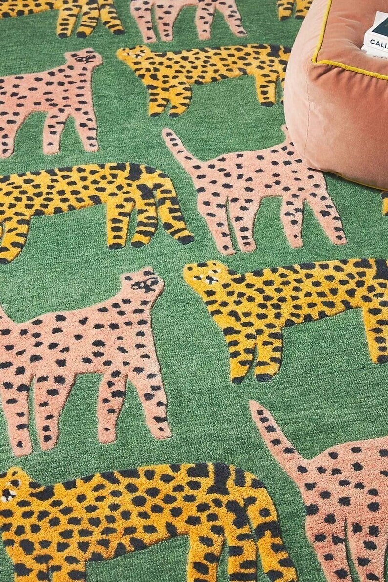 Cat Walk Tufted Wool Area Rug | Artistic Hand-Tufted Wool Rug | Soft Area Rugs