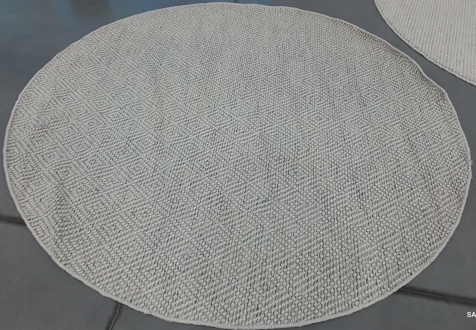 IVORY / LIGHT GREY 7′-0″ x 7′-0″ Damaged Rug Reduced Price 1172793678 NAT503A-7R