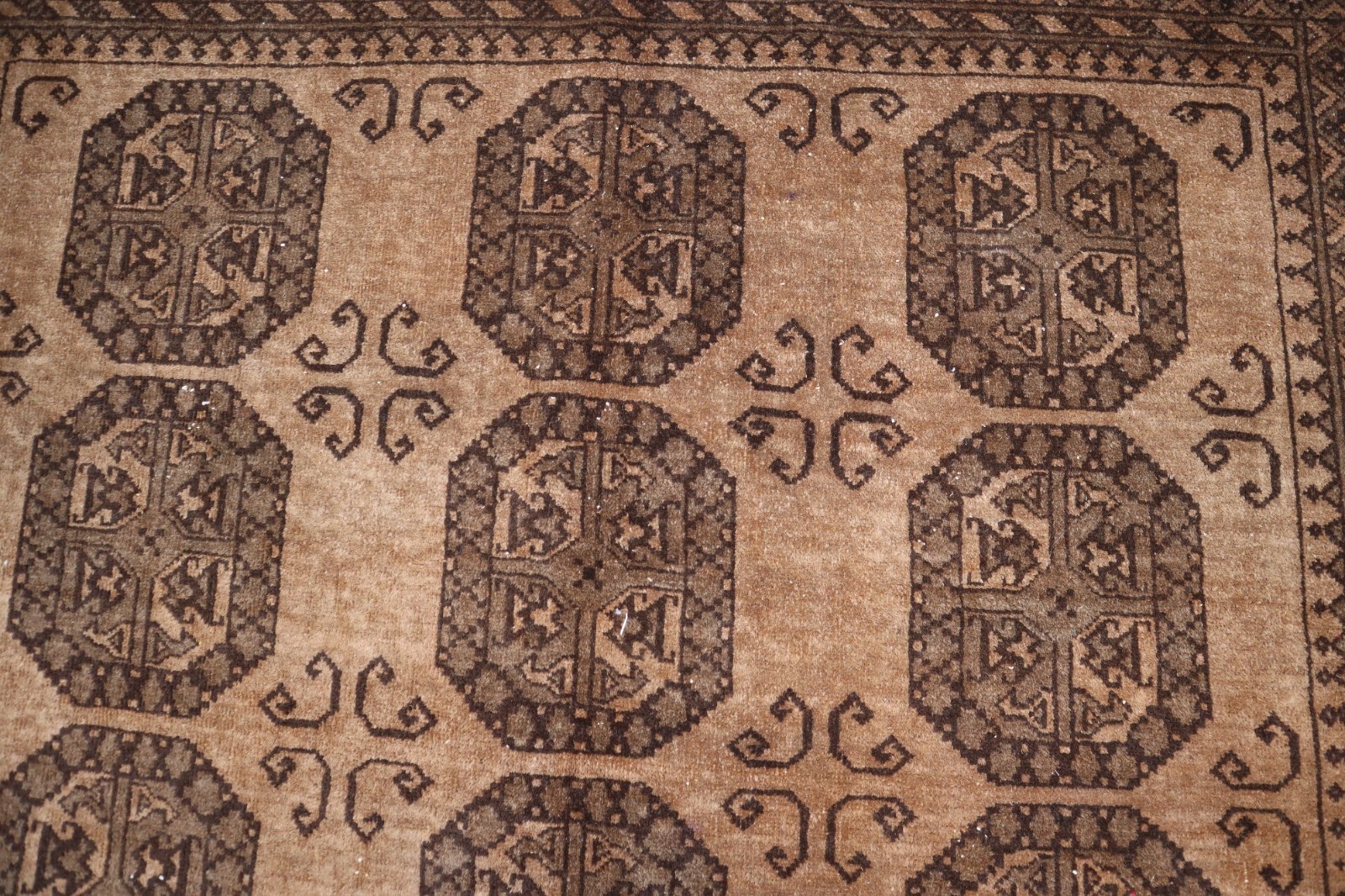 6’7×8’8 ft Antique Afghan Tekke Rug, Handmade Wool Rug, Oriental Rug Bedroom Rug
