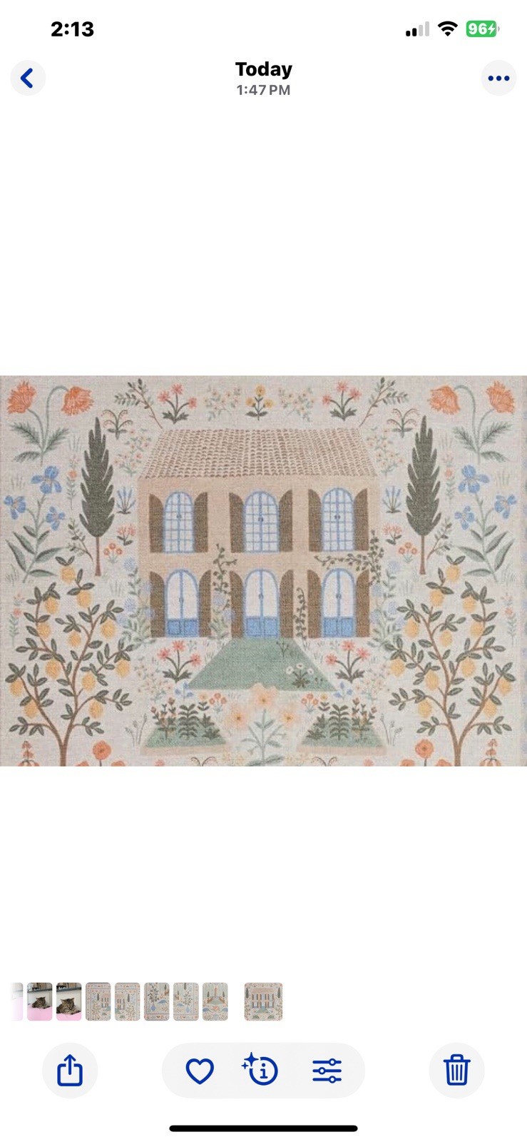 Sale! Stunning Bliss Estate Garden Botanical Indoor Area Rug 5’ x 7’ Cream Rug