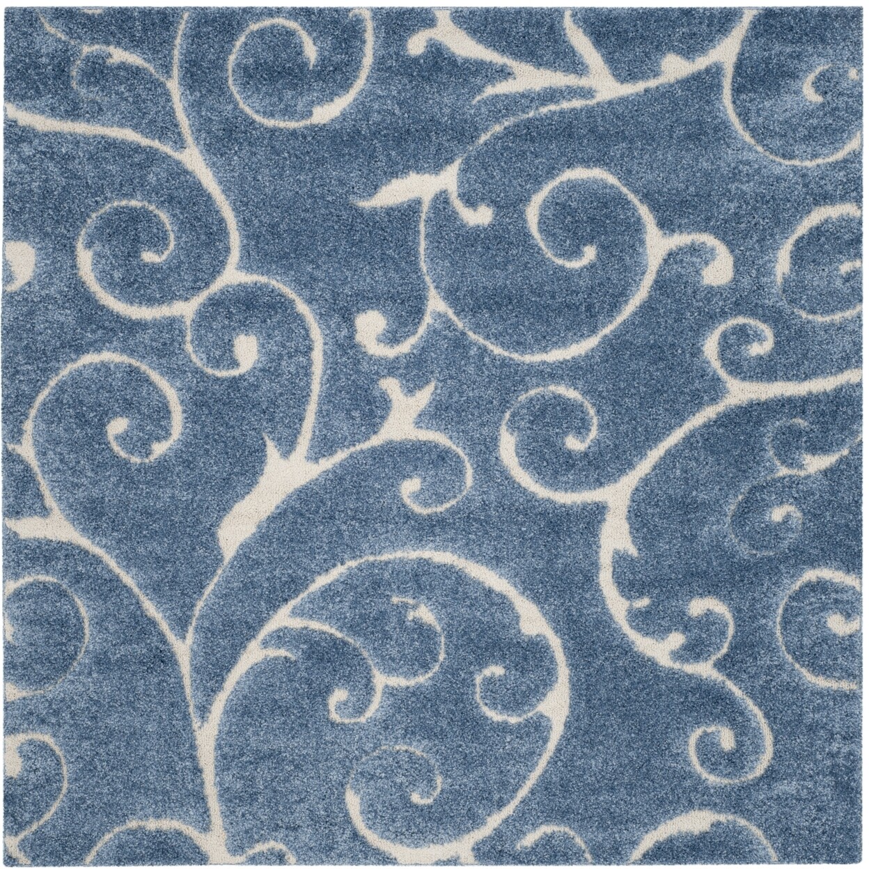 SAFAVIEH Florida Shag SG455-6011 Light Blue / Cream Rug