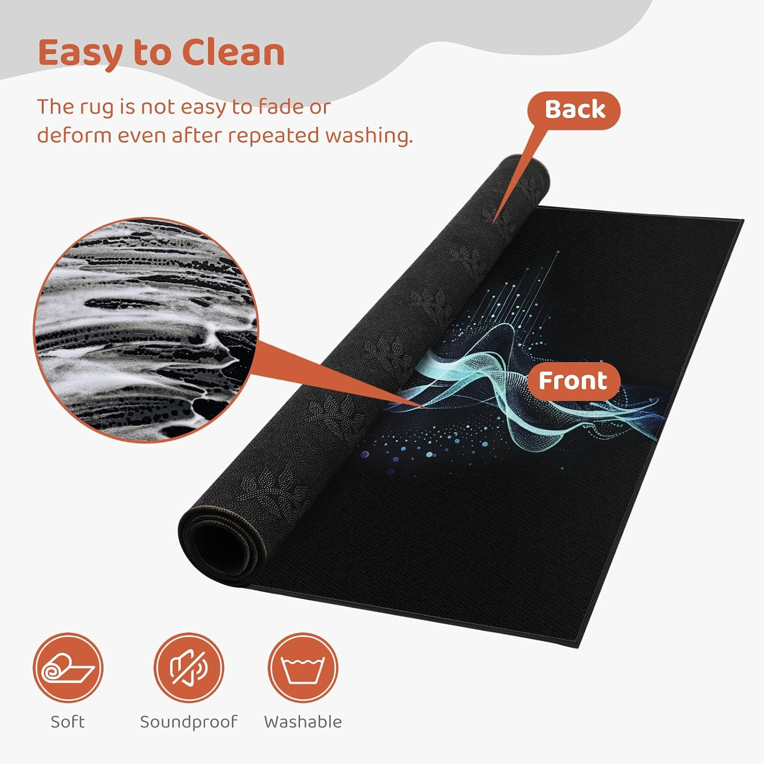 Non-Slip Drum Rug 6×5 Ft – Soundproof Carpet for Jazz & Electric Drum Sets