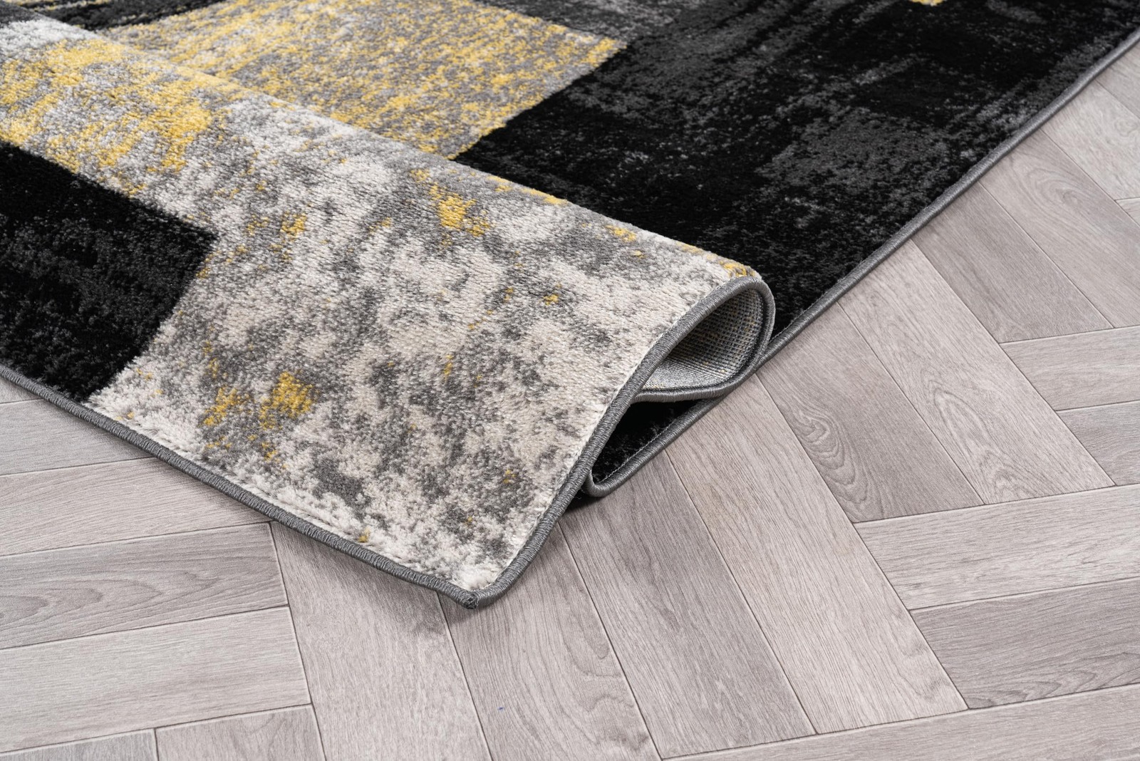 Contemporary Yellow Abstract Circles 2×7 Runner Rug Soft Durable Easy Care
