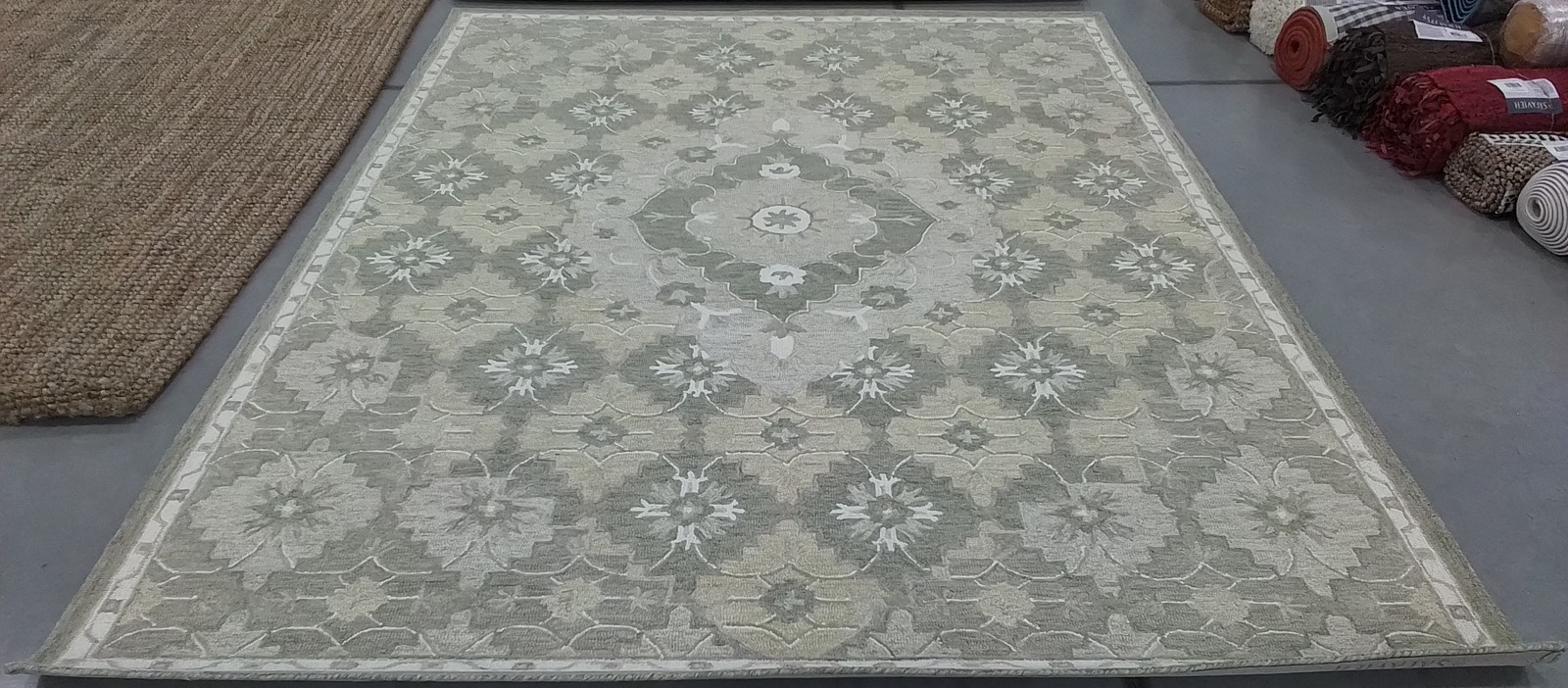 BEIGE / GREY 8′-0″ x 10′-0″ Back Stain Rug, Reduced Price 1172795063 MLP377B-8