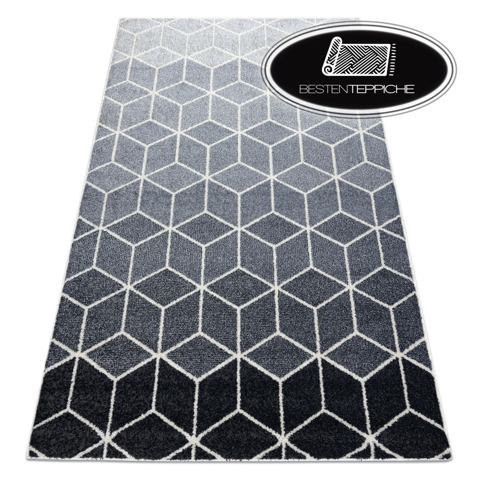 Modern Rugs ” Heos ” Dice Cream/Silver/Anthracite Best Quality