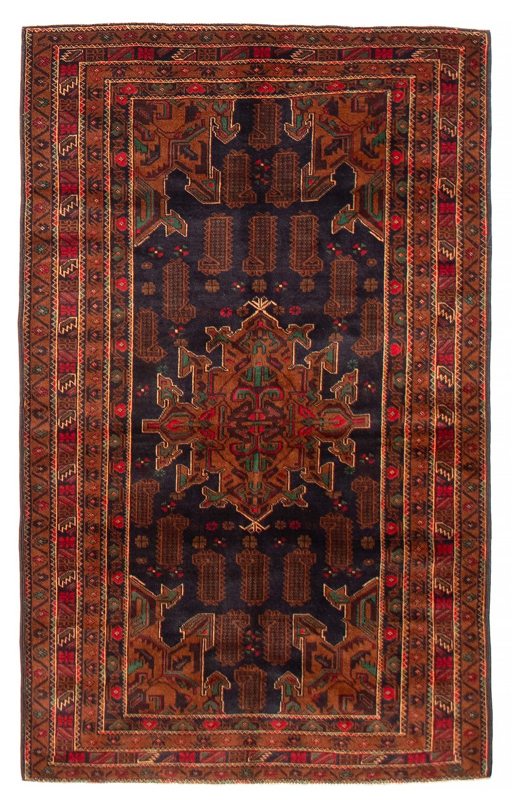 Traditional Vintage Hand-Knotted Area Rug 3’9″ x 6’2″ Oriental Wool Carpet