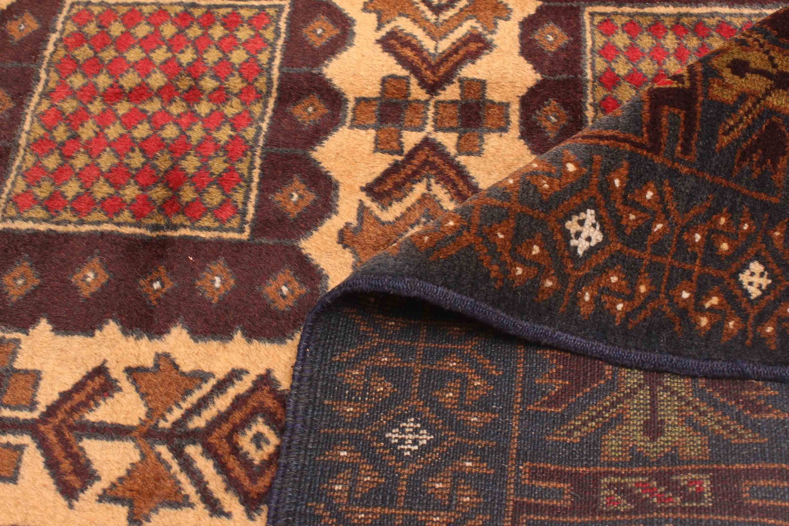 Vintage 3’4″ x 6’2″ Traditional Hand Knotted Vegetable Dye Wool Area Rug