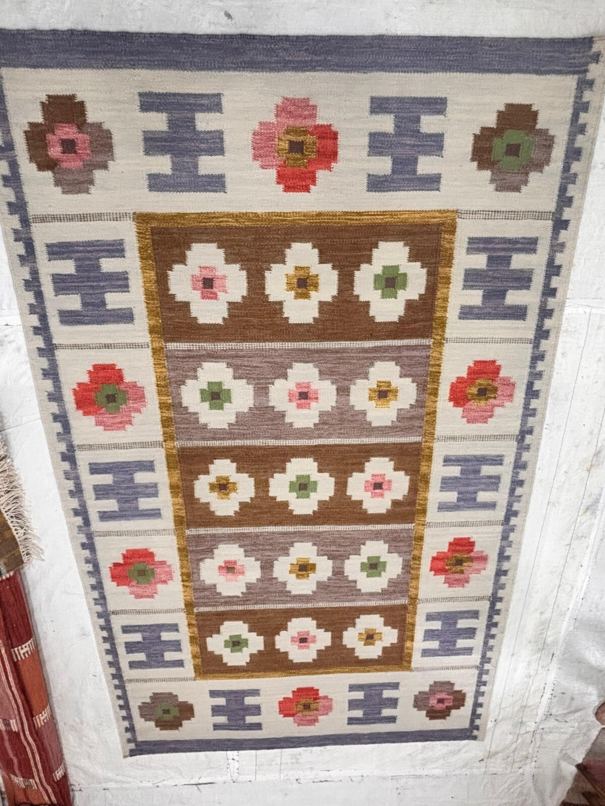 Vintage Hand Woven Carpet 5×8 feet Traditional Wool Kilim Rug 5×8 4×6 7×10 feet
