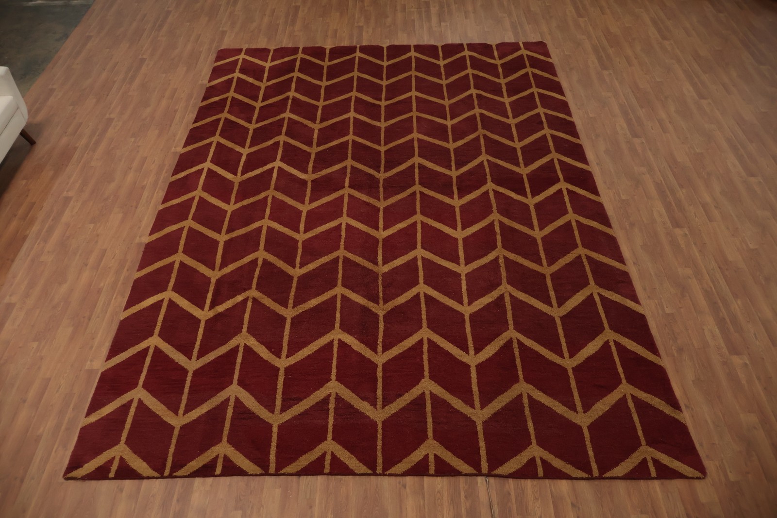 Chevron Moroccan Large Rug 10×14 for Living Room or Bedroom Handmade Wool Carpet