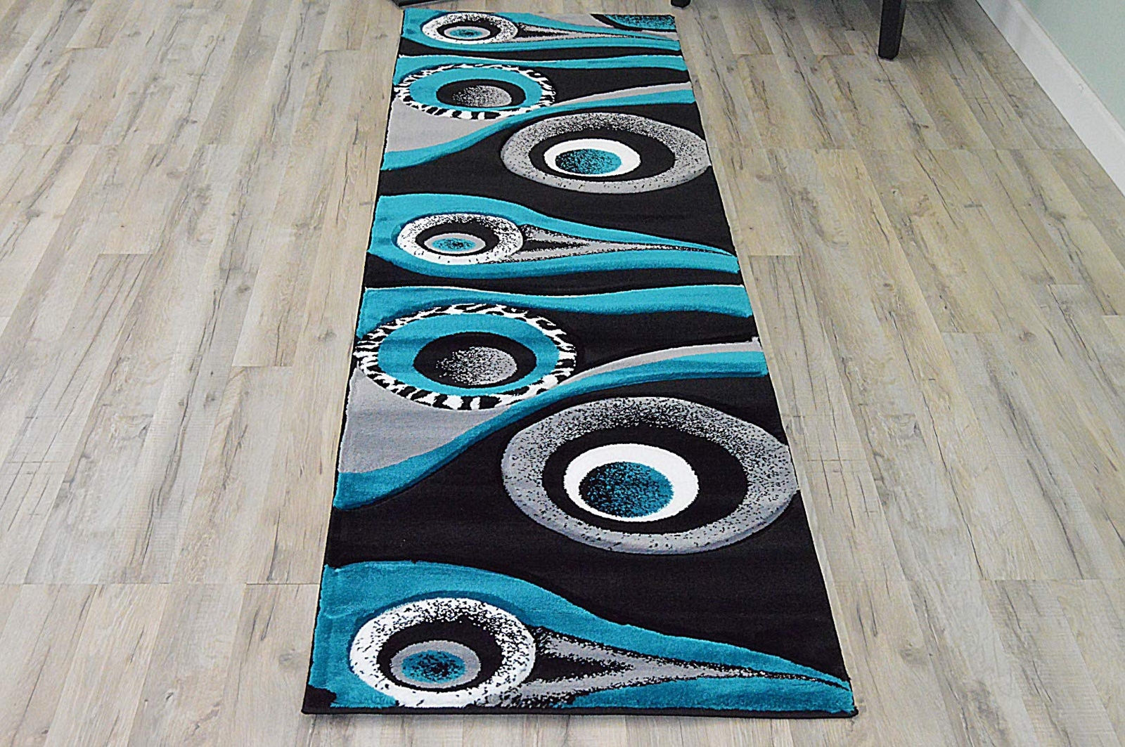 Premium Carved Modern Contemporary Abstract Rug 1504 5’3”x7’6” turquoise
