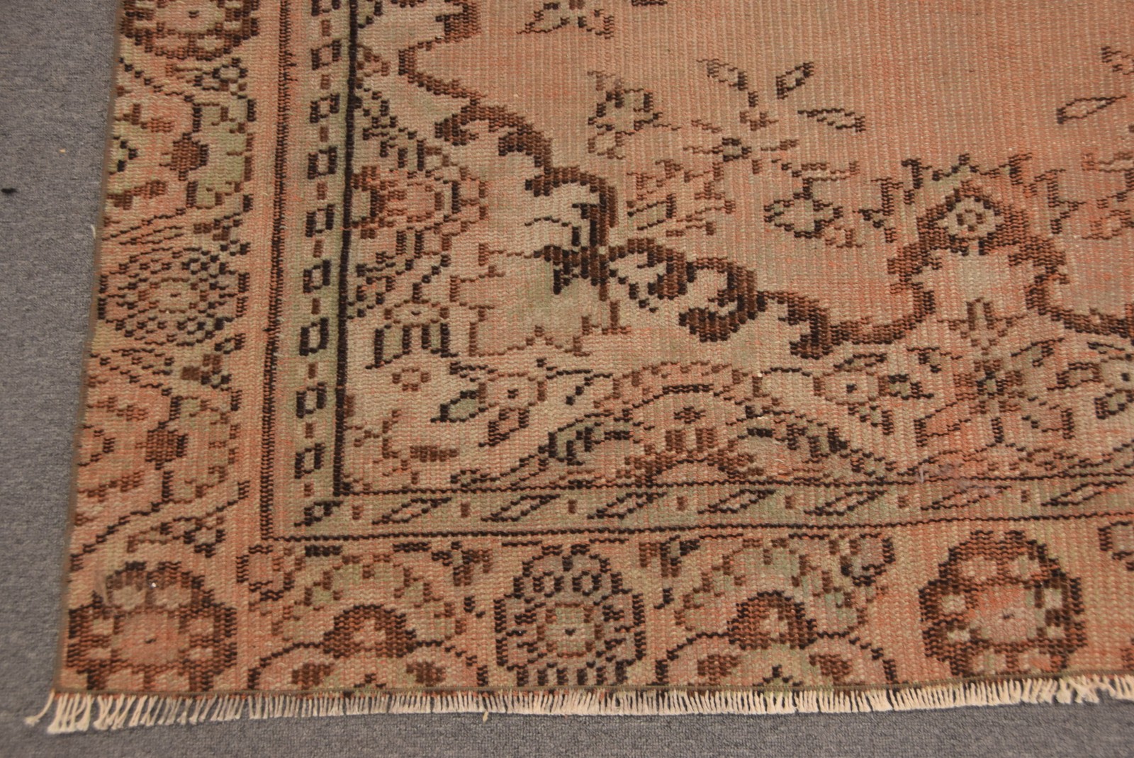 Vintage Rug, 5,1×8,5 ft Large Rug, Brown Oriental Wool Turkish Rug
