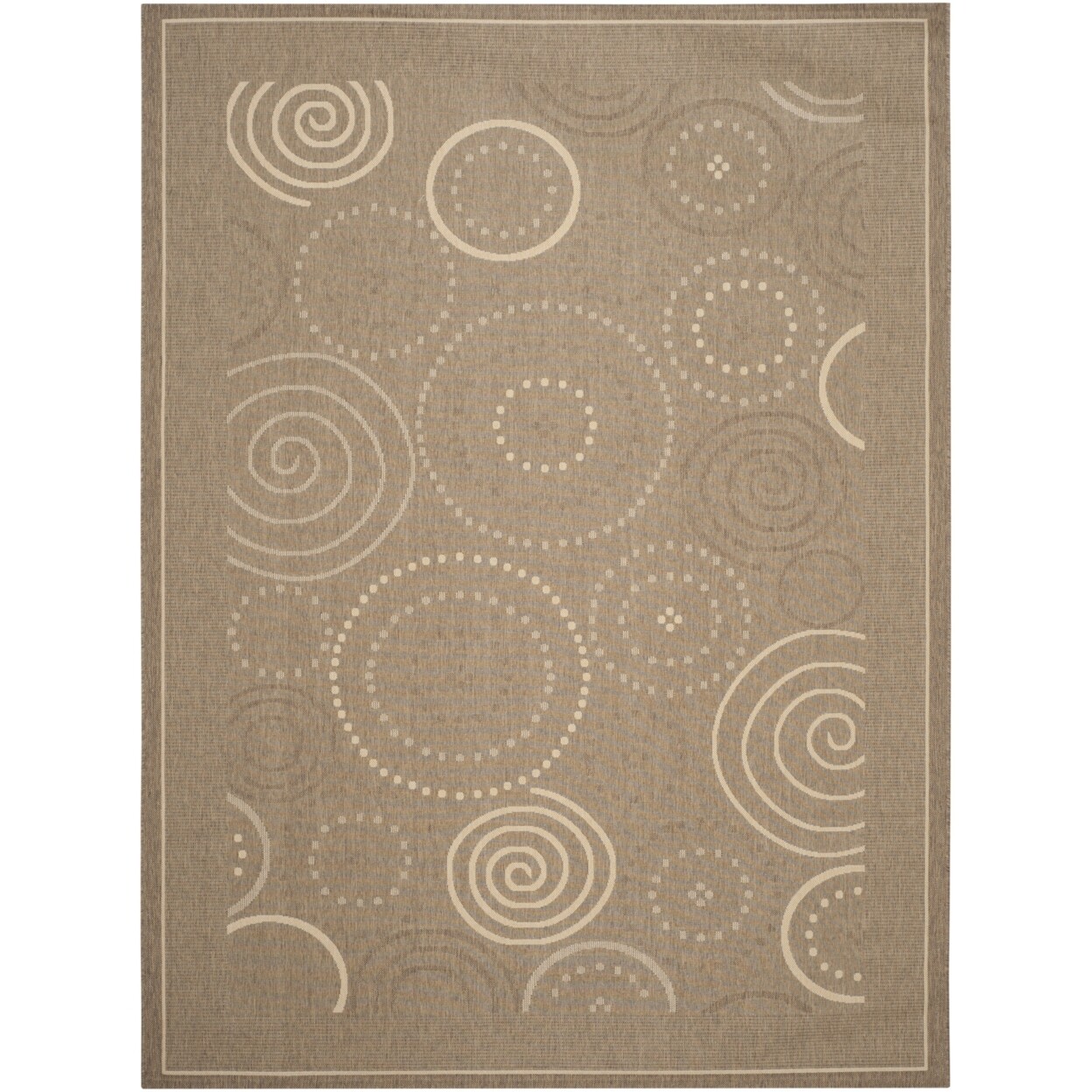 SAFAVIEH Outdoor CY1906-3009 Courtyard Brown / Natural Rug