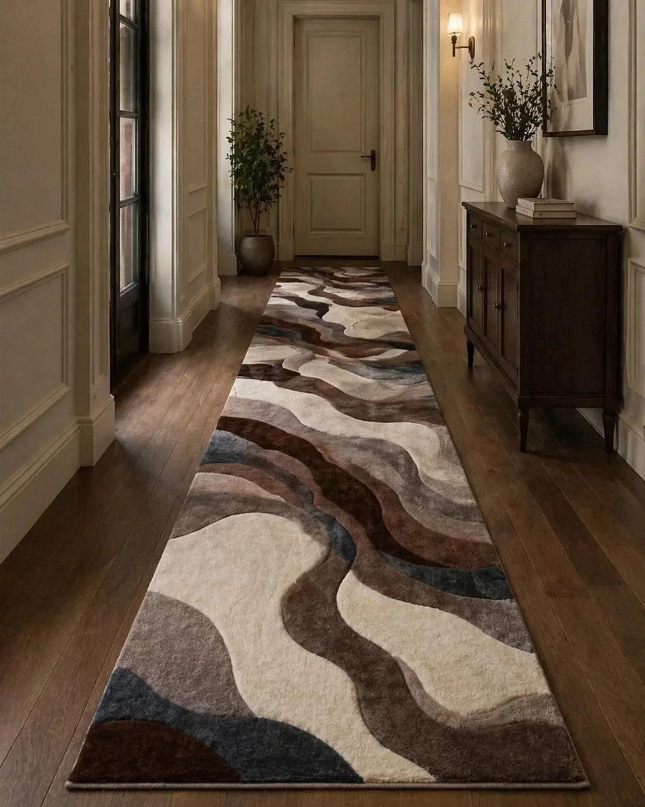 Hand Tufted Wool Abstract Rug New Zealand Wool Area Carpet Modern Organic Design