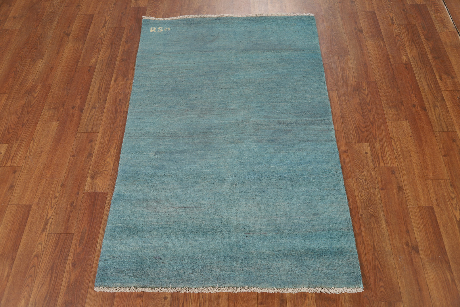 Light Blue Gabbe Modern Wool Foyer Accent Rug 3×4 ft Hand-knotted Oriental Rug
