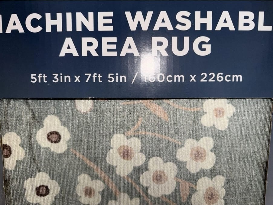Wyatt & Ash Machine Washable Indoor Rug 5ft 3in x 7ft 5in New WITHOUT BOX Zinna