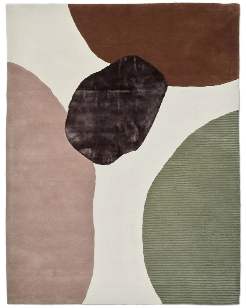Hand Tufted Profound Wool & Silk Rug / Ivory Sage Handmade Area Rug & Carpet.