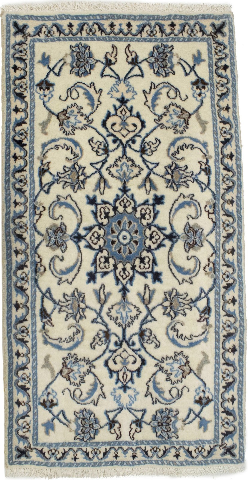 2’4X4’6 Thick Pile Oriental Rug Classic Floral Design Cream Wool Decor Carpet