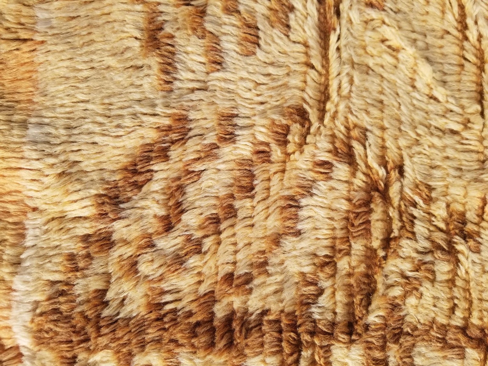 Vintage 1960s Handmade Swedish Wool Rya Shag Wall Hanging Rug 55x22in