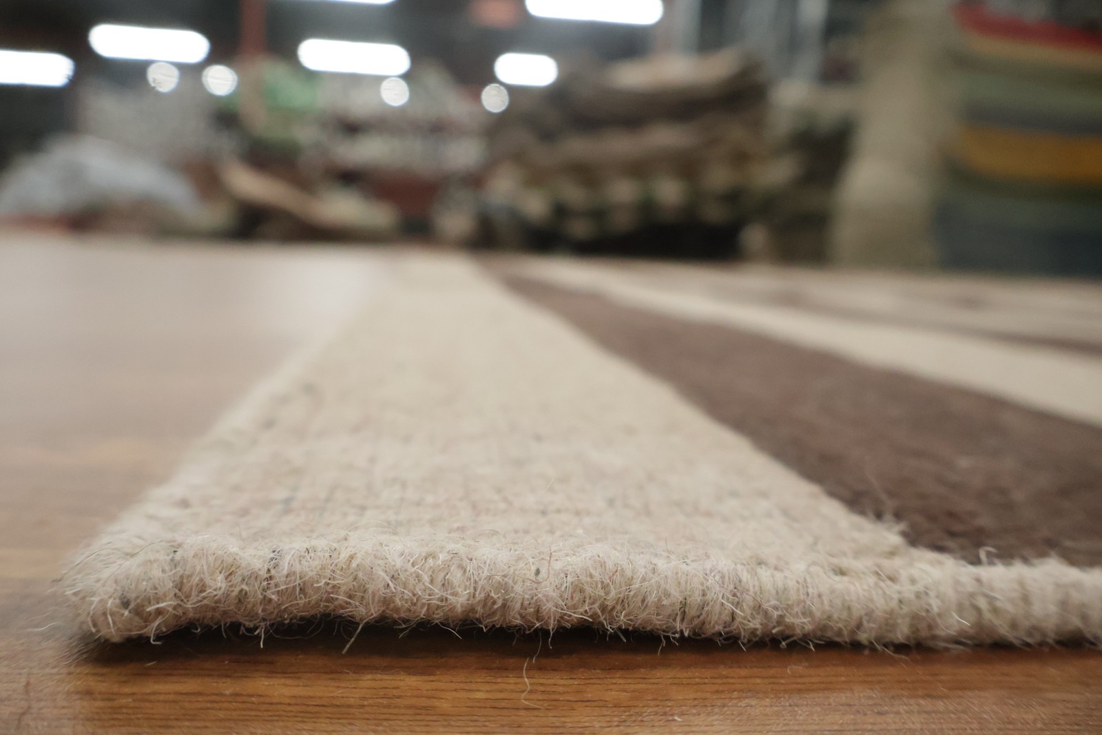 Sophisticated Brown/ Ivory Striped Area Rug Hand-knotted Wool for Any Space 6×8
