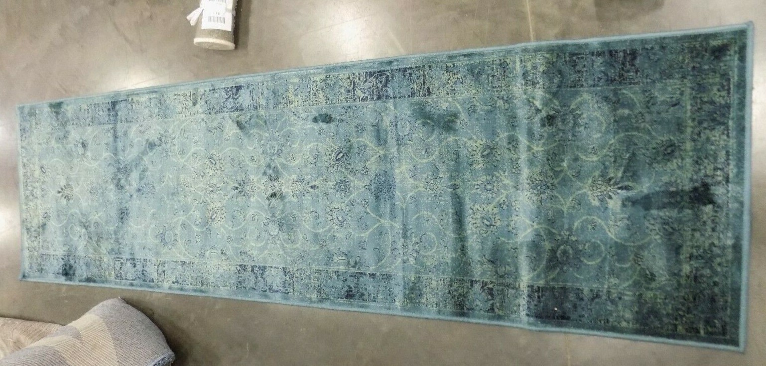 MULTI 2′ X 7′ Pressed Piles Rug, Reduced Price 1172572047 VTGB117-2220-27